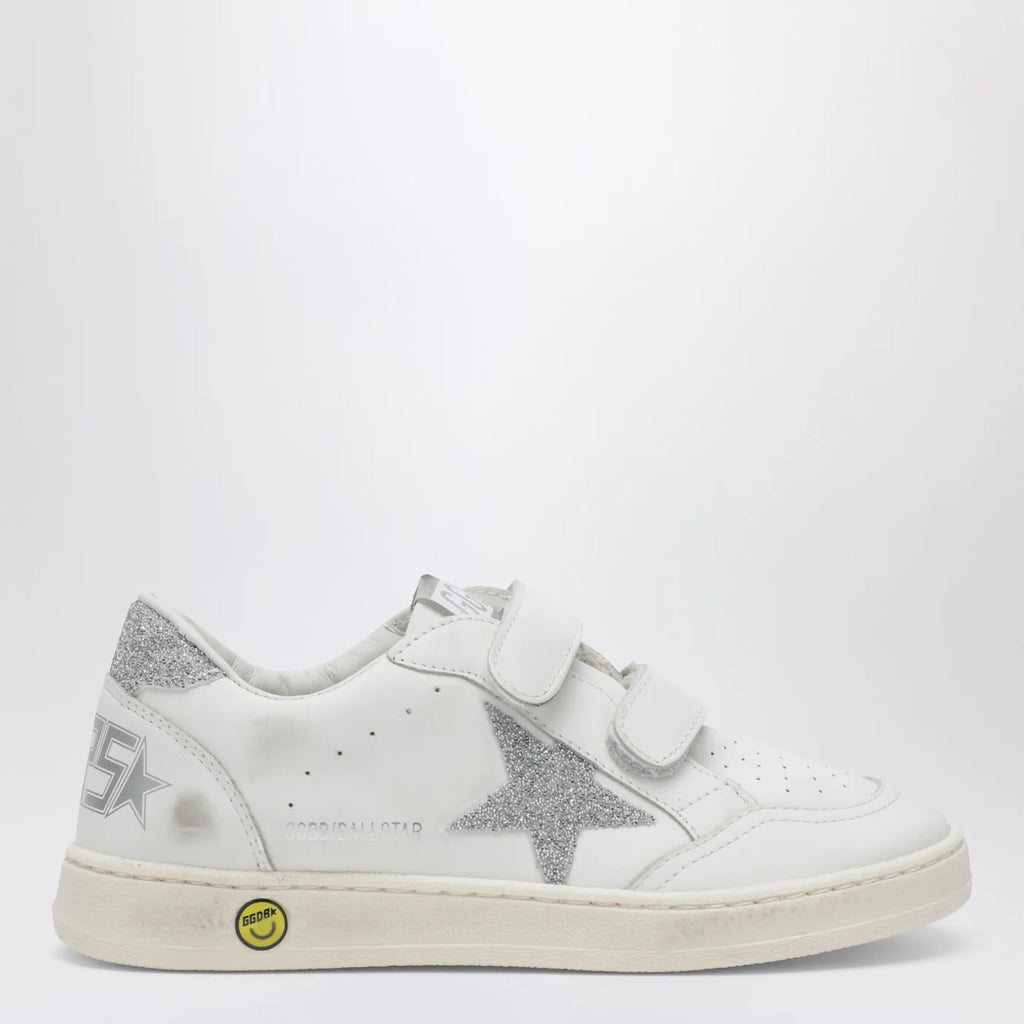 Golden Goose Ball Star Sneakers in white/crystal