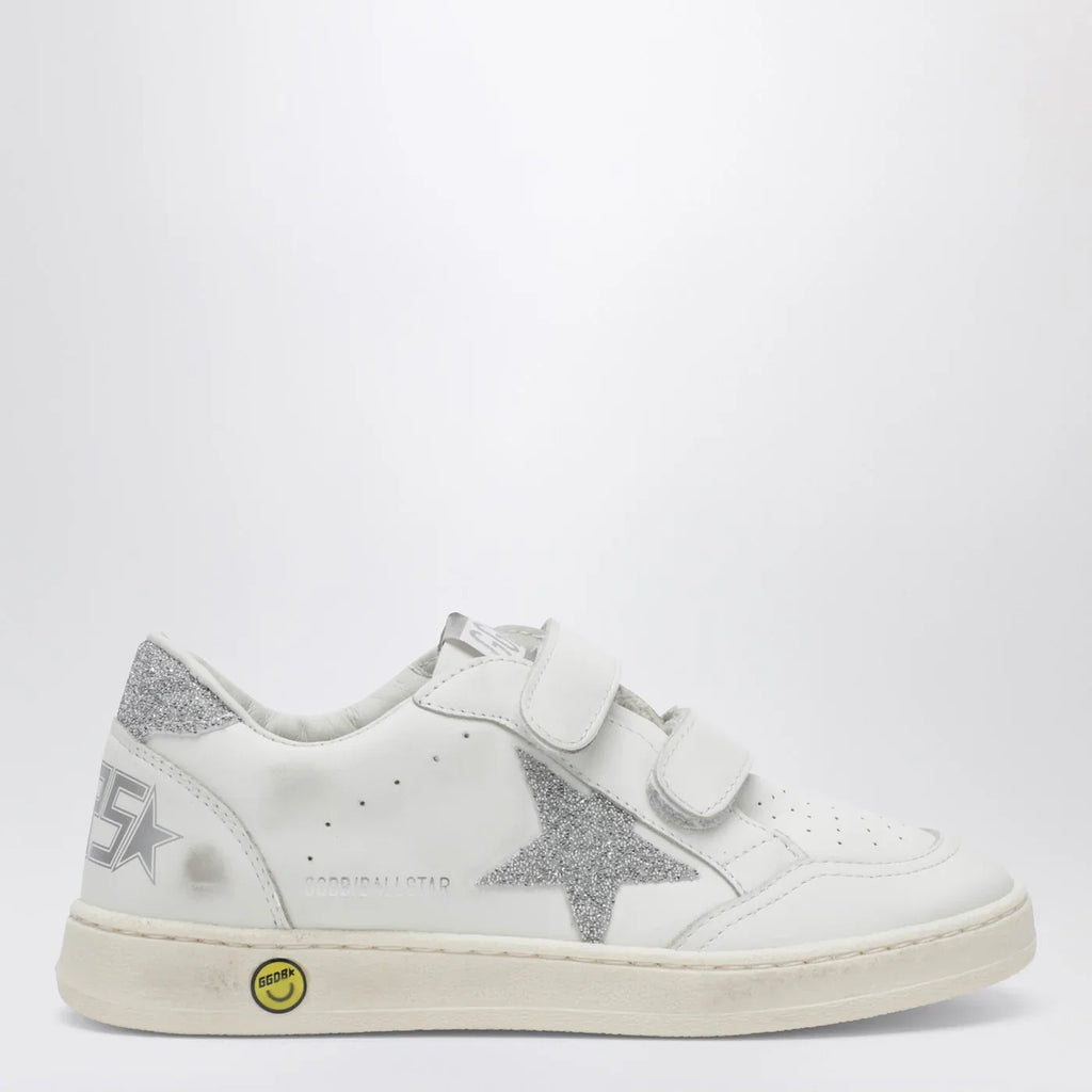 Golden Goose Ball Star Sneakers in white/crystal