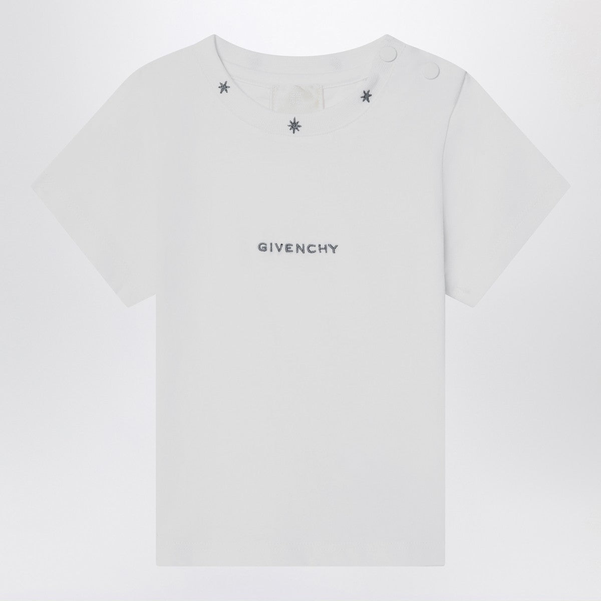 Givenchy White cotton T-shirt with embroidered logo