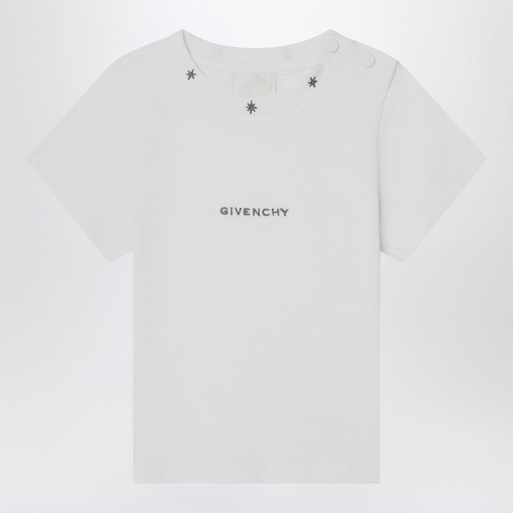 Givenchy White cotton T-shirt with embroidered logo