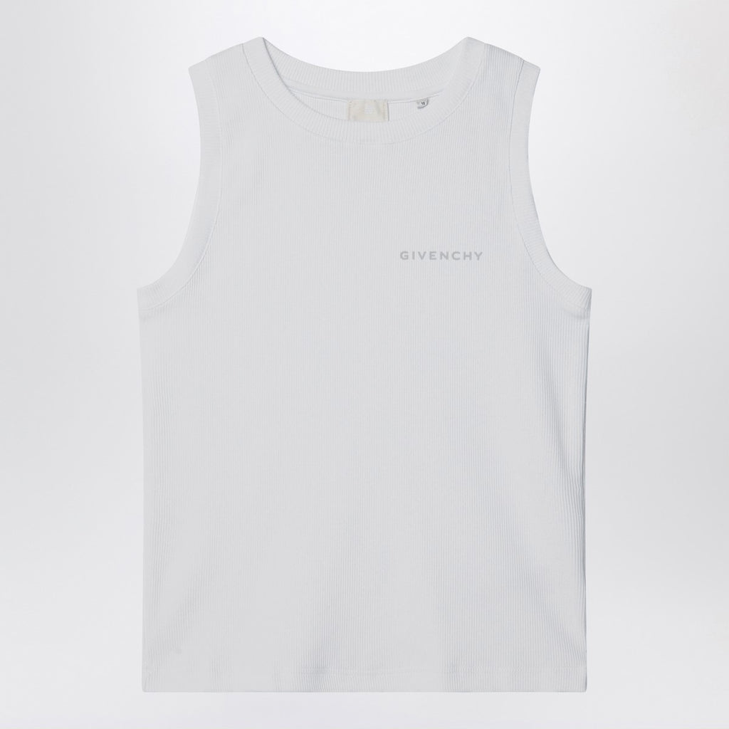 Givenchy White ribbed tank top with logo