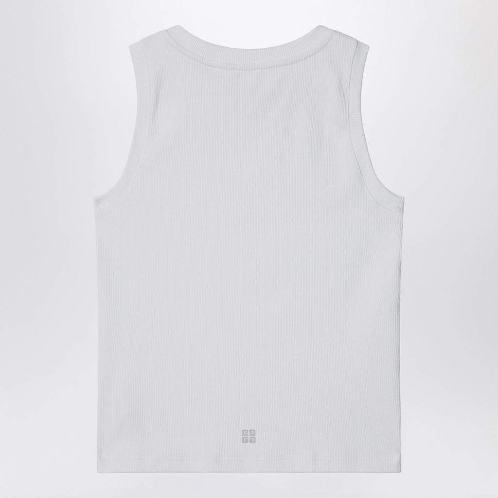 Givenchy White ribbed tank top with logo