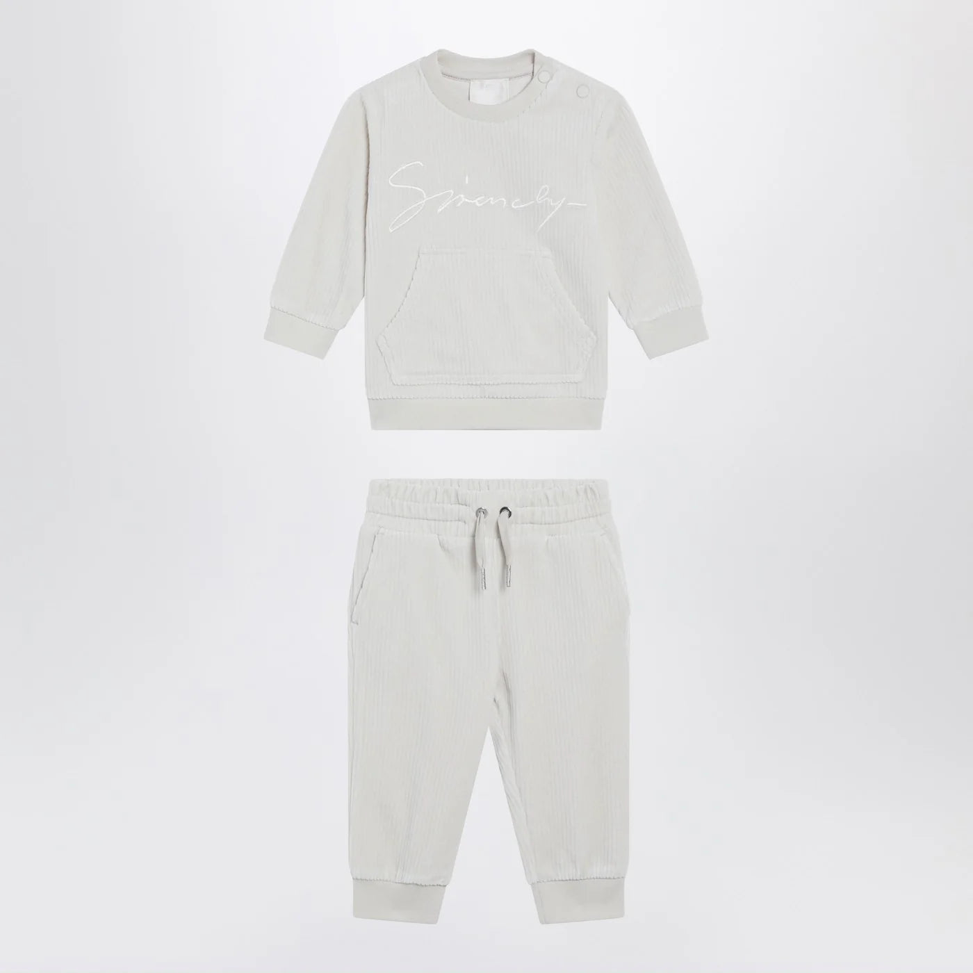 Givenchy White velvet two-piece outfit