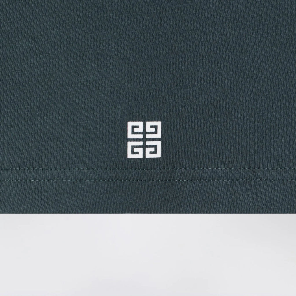 Givenchy Dark green T-shirt with logo