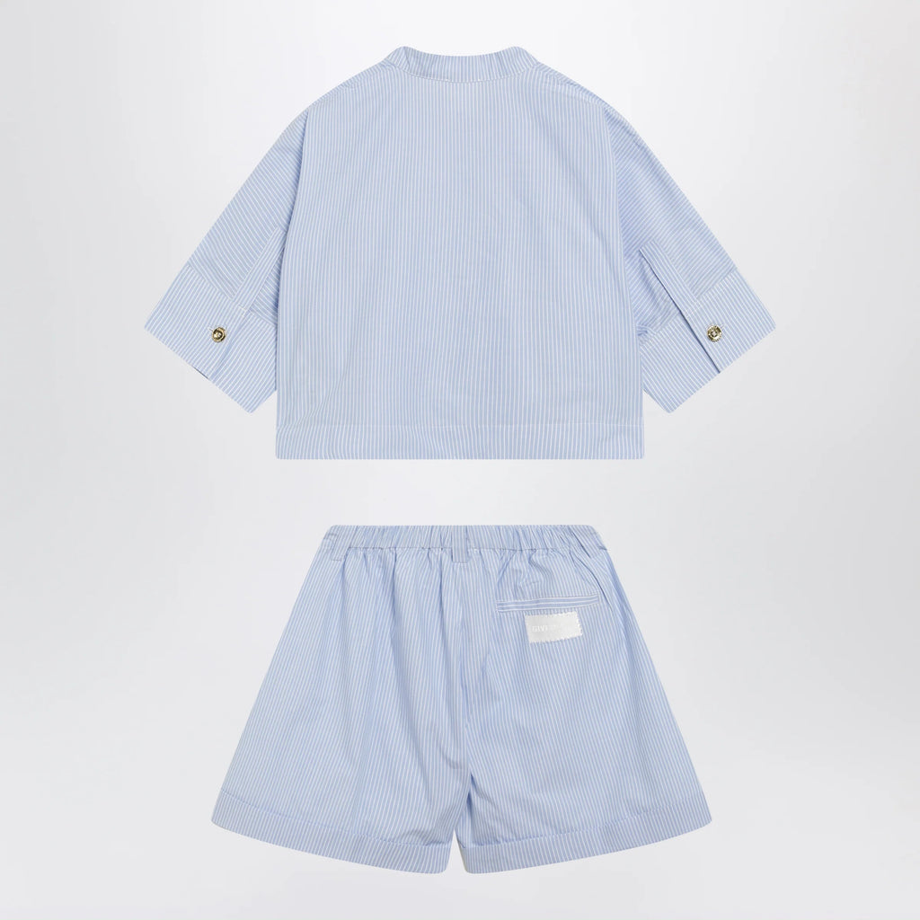 Givenchy Light blue cotton two-piece set