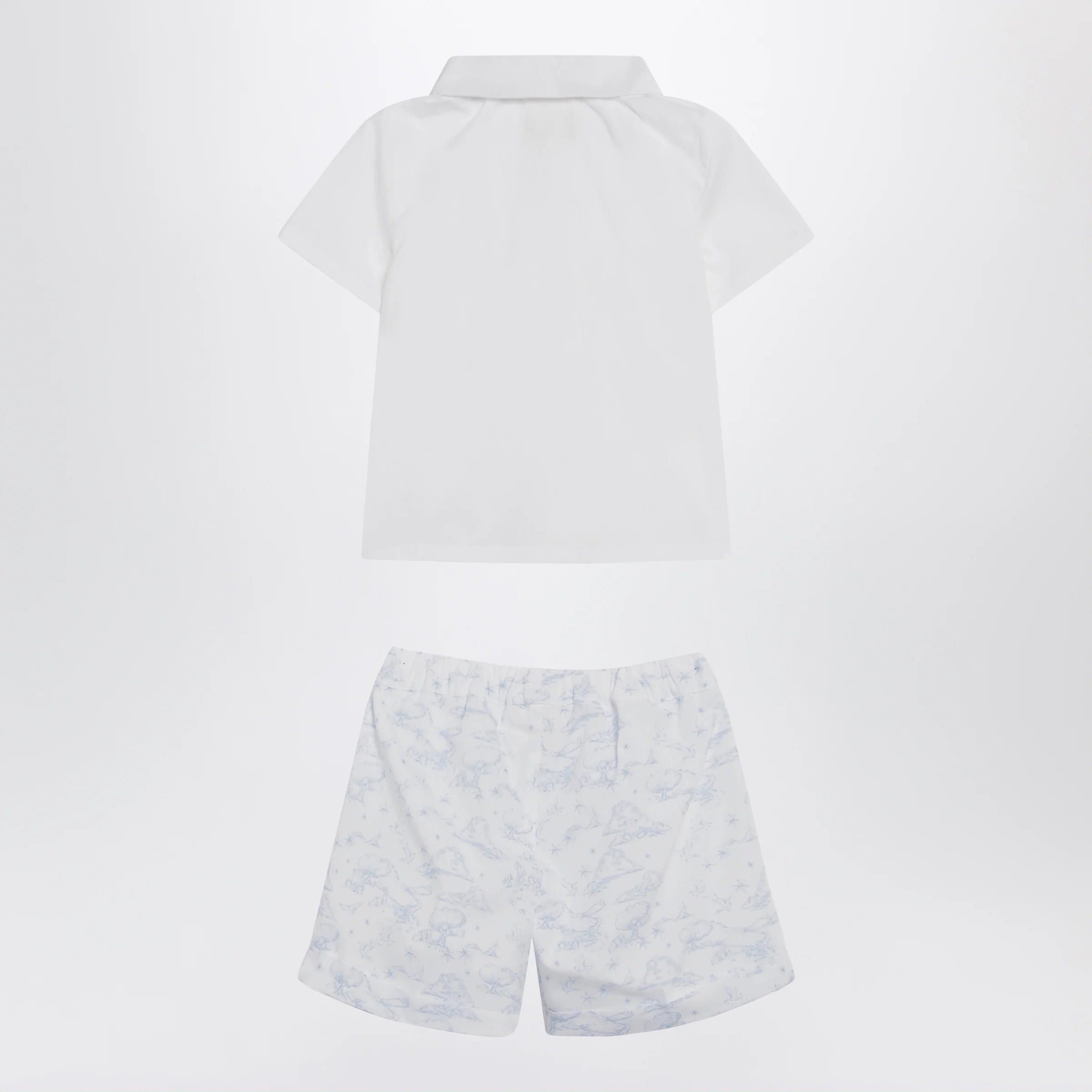 Givenchy White/light blue cotton two-piece set