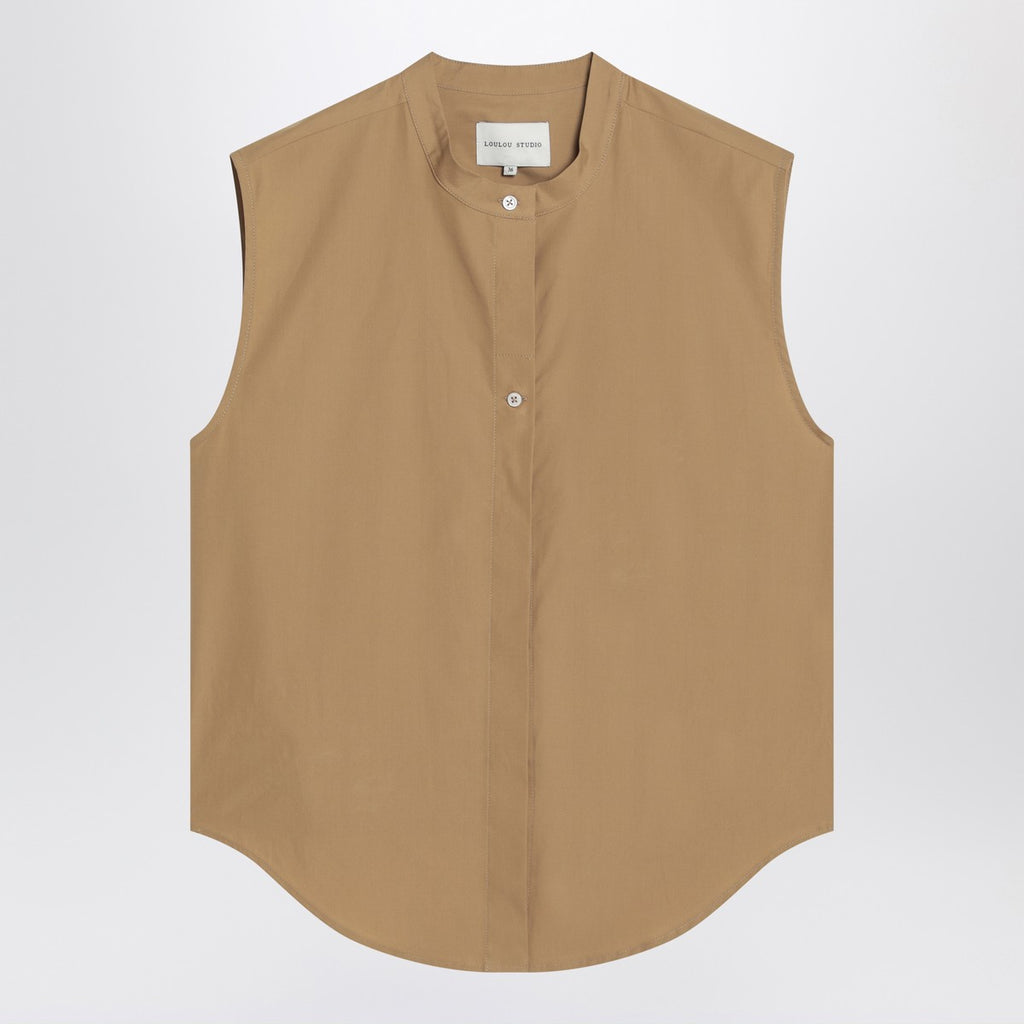 LouLou De Saison Sleeveless shirt in sand colour