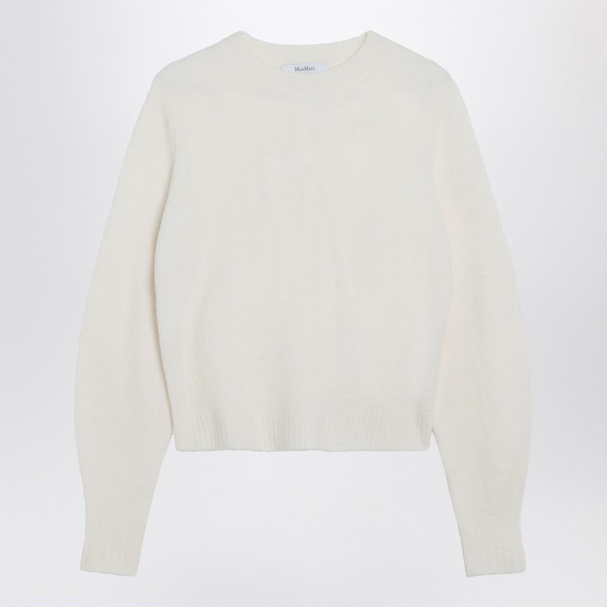 Max Mara Ivory sweater in stretch cashmere knit