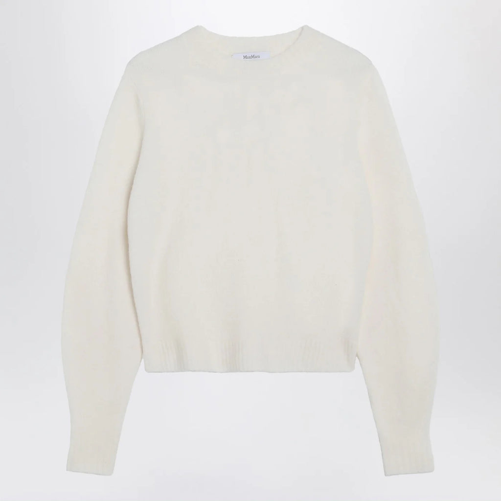 Max Mara Ivory sweater in stretch cashmere knit
