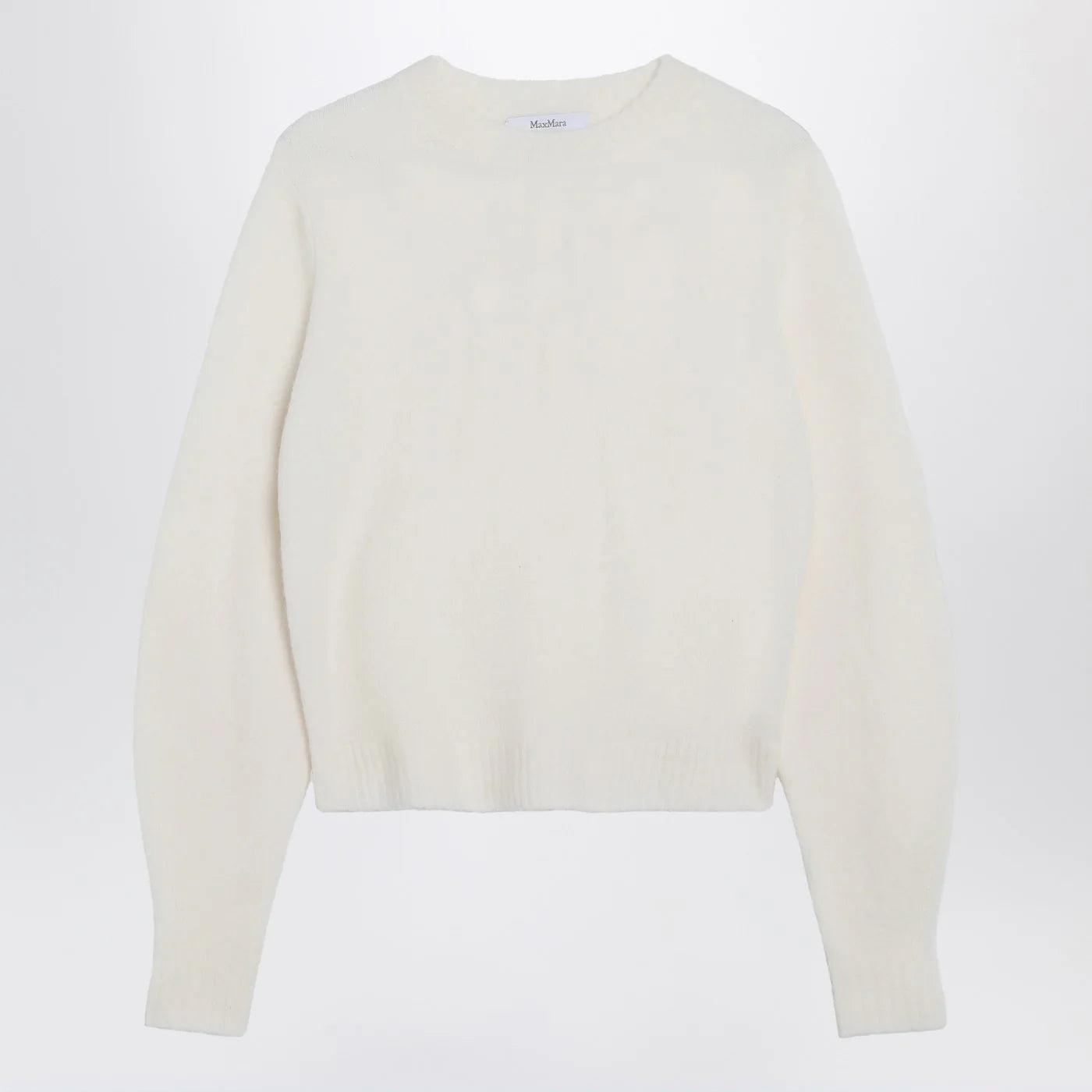 Max Mara Ivory sweater in stretch cashmere knit
