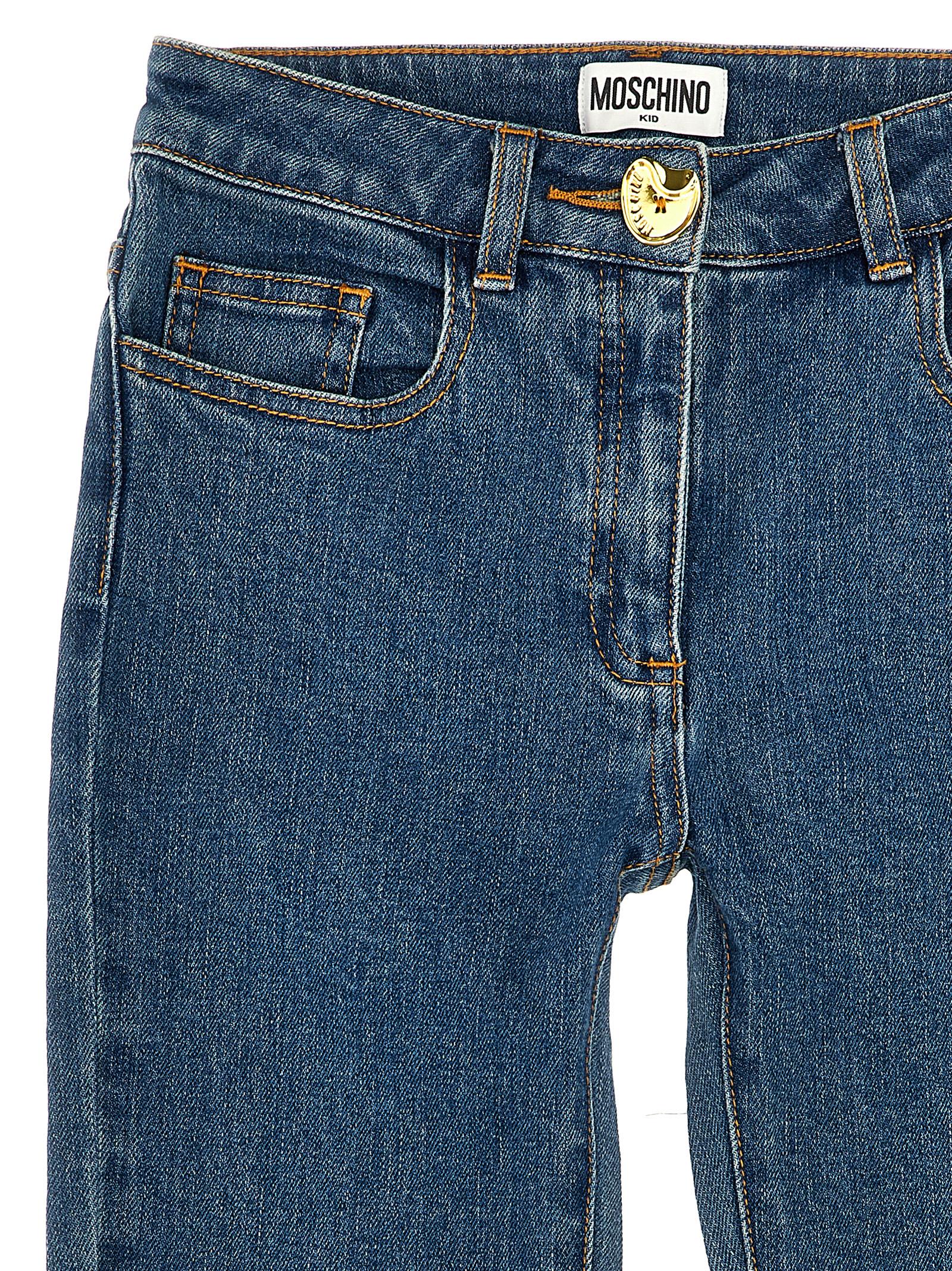 Moschino Kid Teen Button Detail Jeans