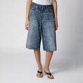 Haikure wide Bermuda shorts in Blue Ryder denim