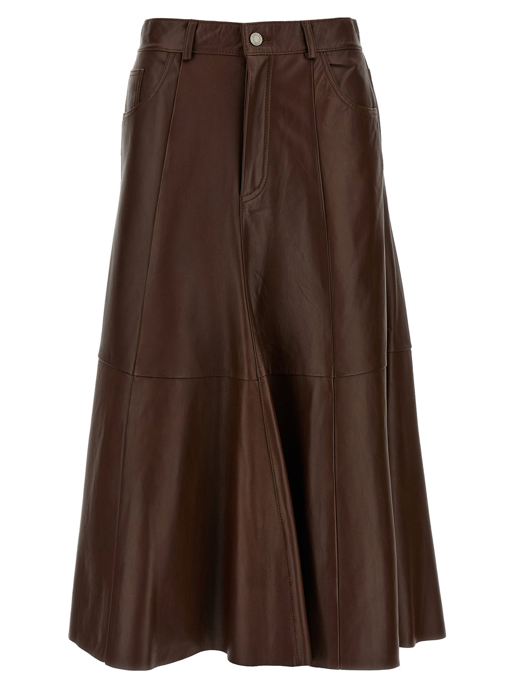 Haikure Mid Serenity Leather Skirt