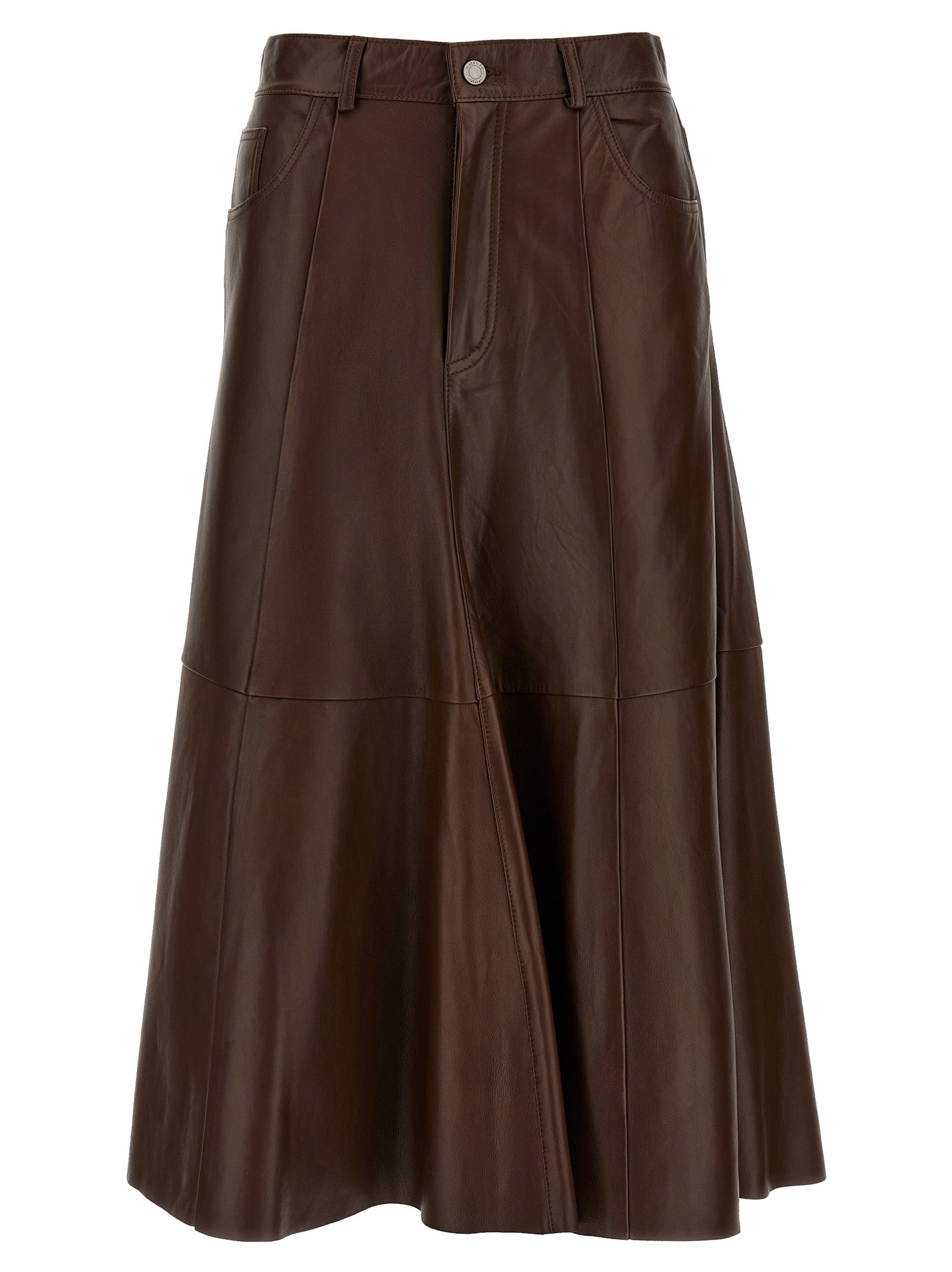Haikure Mid Serenity Leather Skirt
