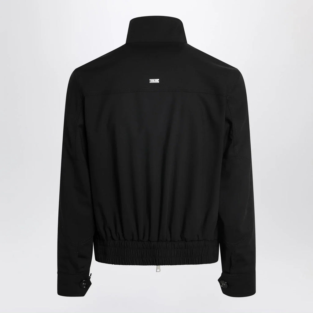 Ami Paris Black zip-up wool jacket