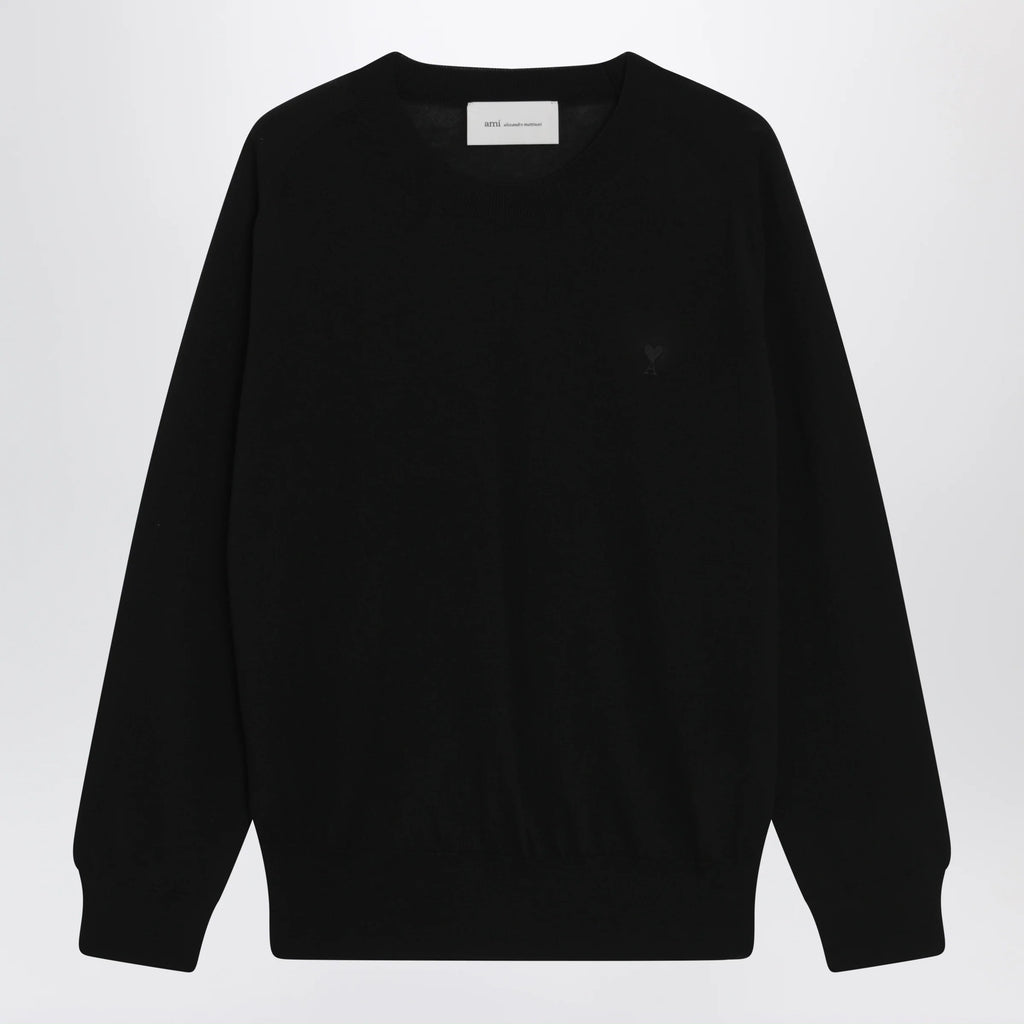 Black Ami de Coeur wool sweater by Ami Paris