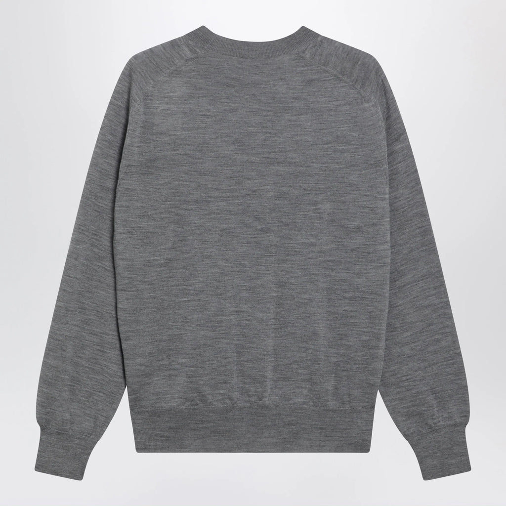 Ami Paris Grey wool Ami de Coeur sweater