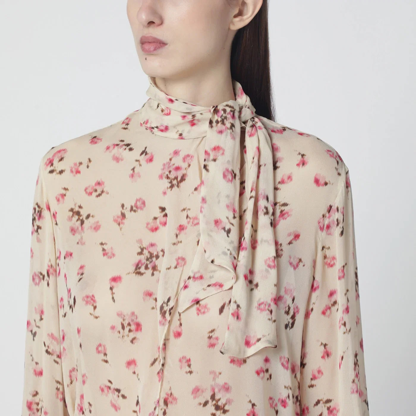 ISABEL MARANT Étoile Beige blouse with floral print