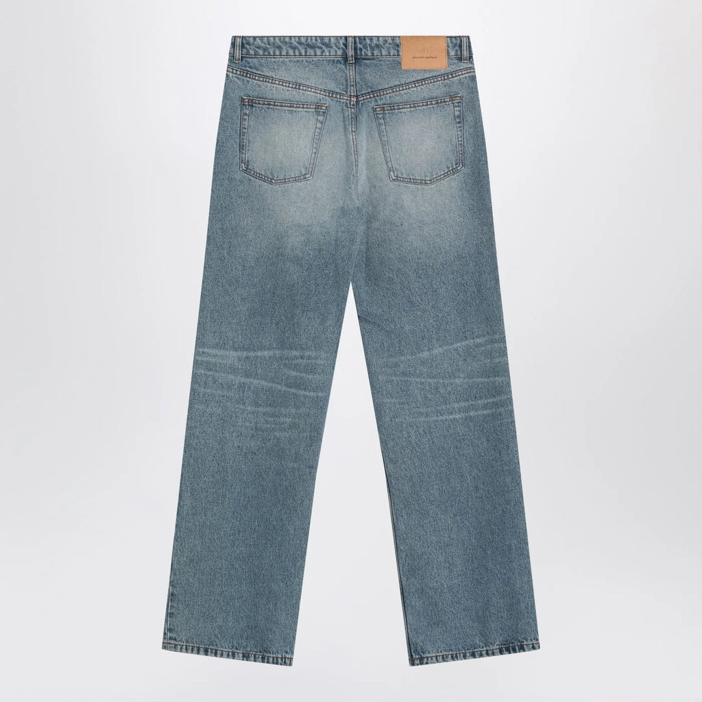 Ami Paris Blue washed-effect jeans