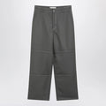 Ami Paris Grey wool canvas workwear trousers