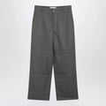 Ami Paris Grey wool canvas workwear trousers