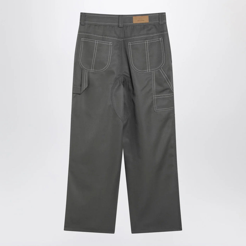 Ami Paris Grey wool canvas workwear trousers