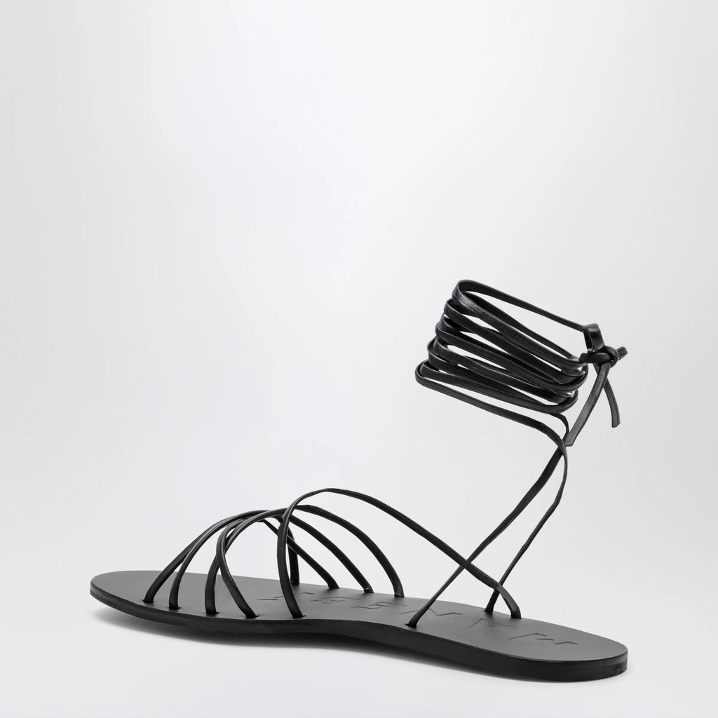 Manebí Black crossover leather sandals