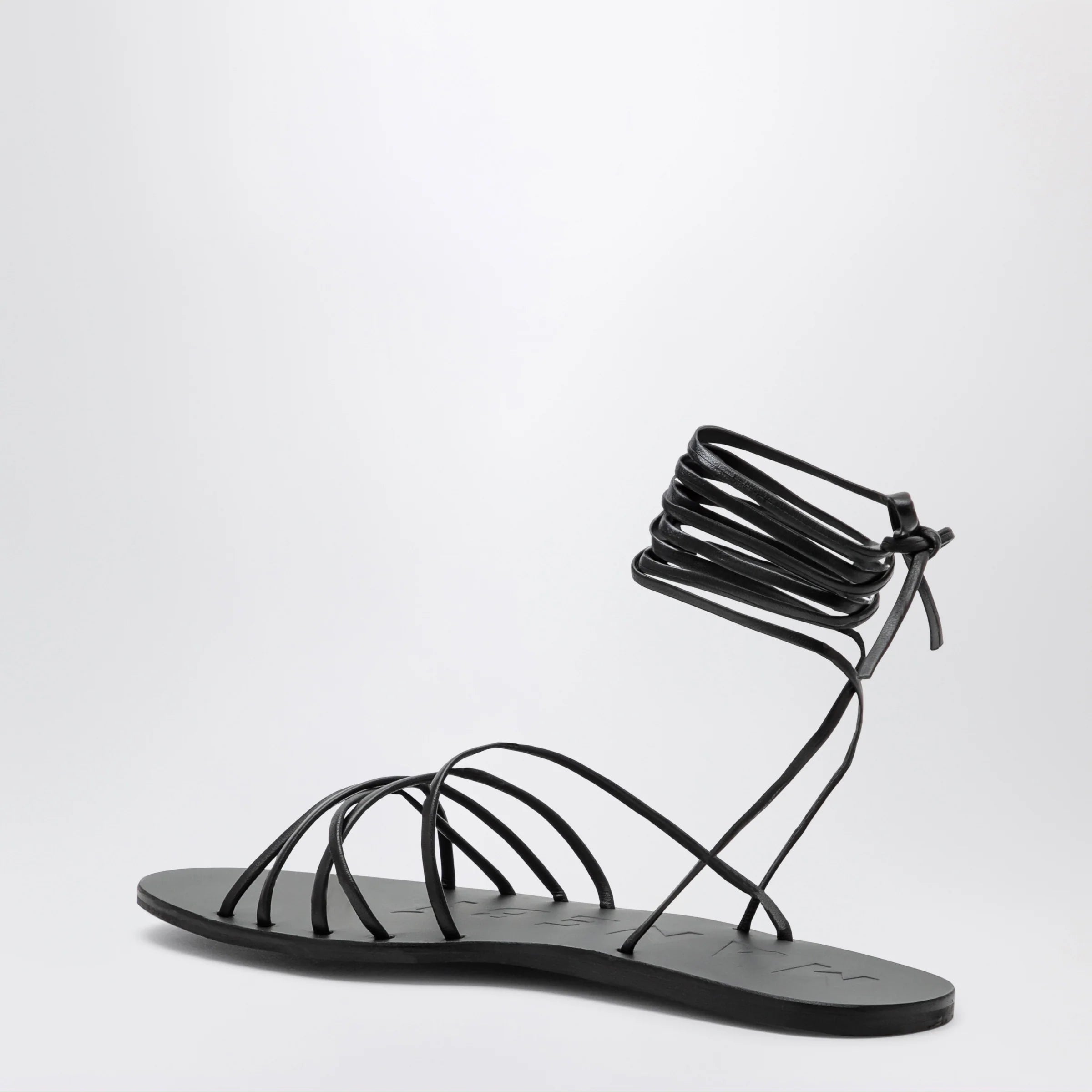 Manebí Black crossover leather sandals