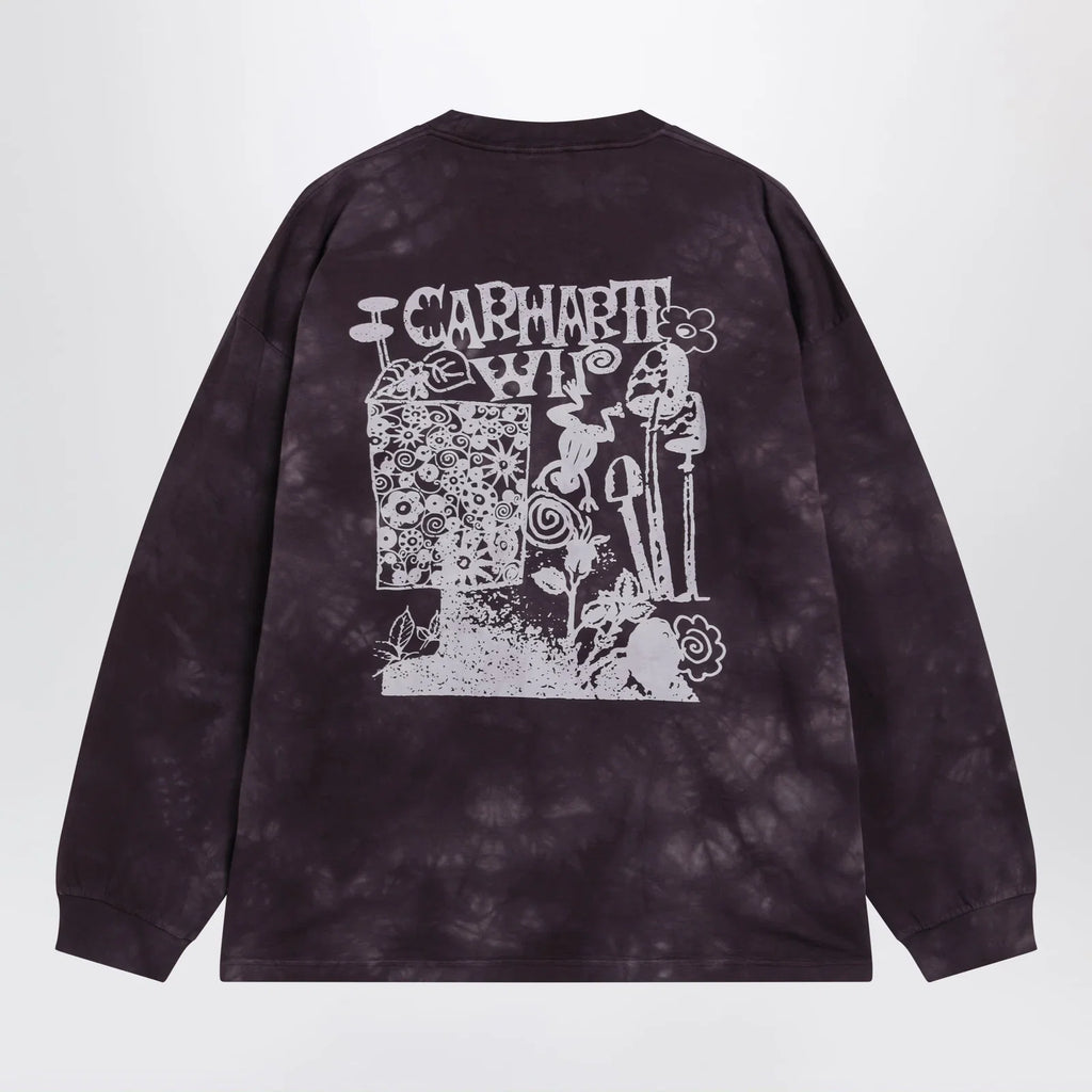 Carhartt WIP Radiate long-sleeve tie-dye organic cotton T-shirt, purple