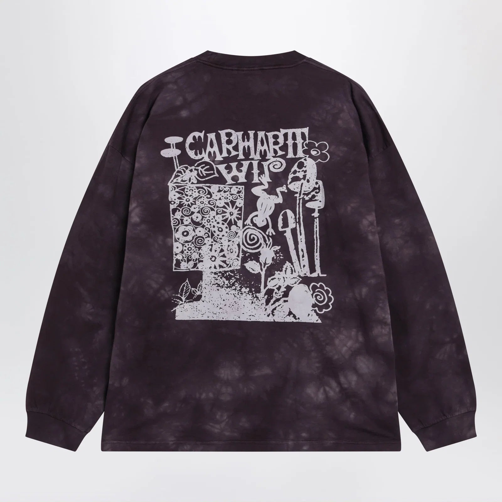 Carhartt WIP Radiate long-sleeve tie-dye organic cotton T-shirt, purple