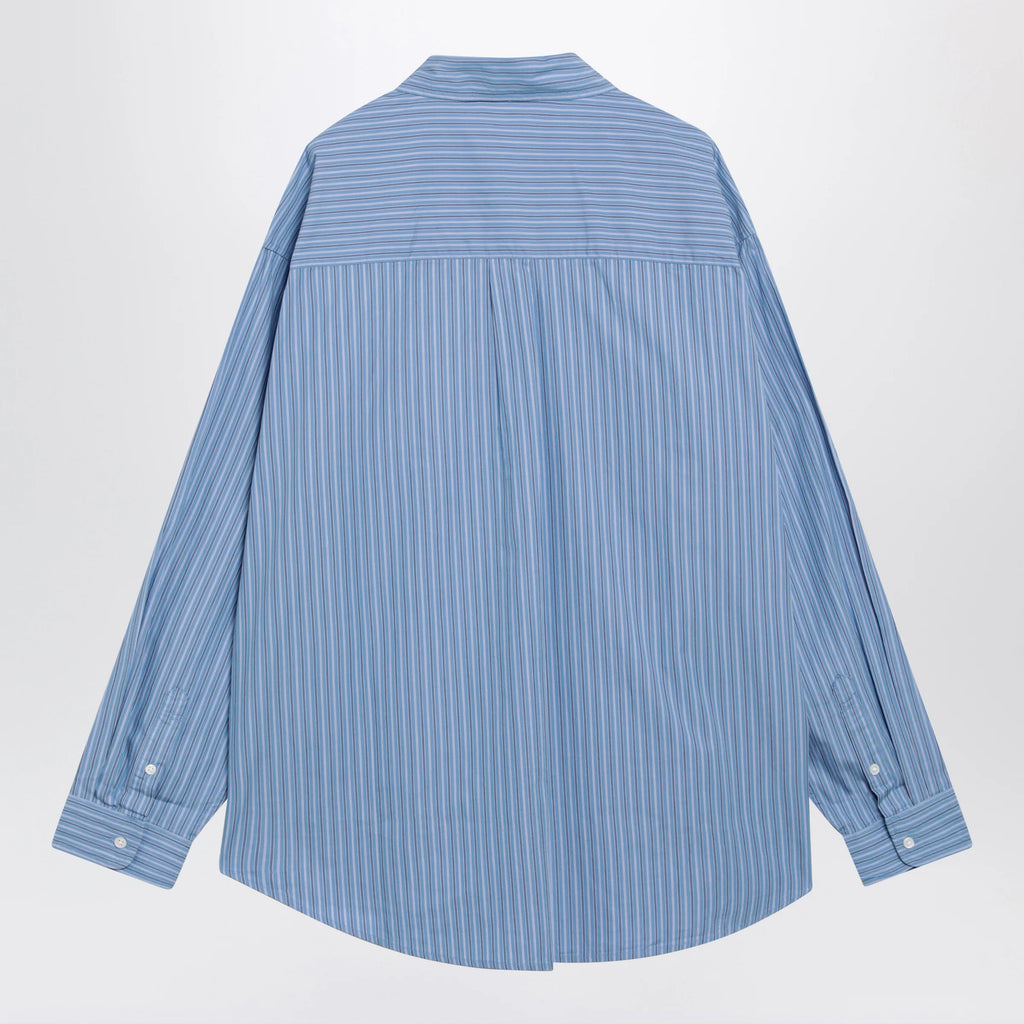 Carhartt WIP Keene long-sleeve shirt in cotton poplin, Keen Stripe/Curacao
