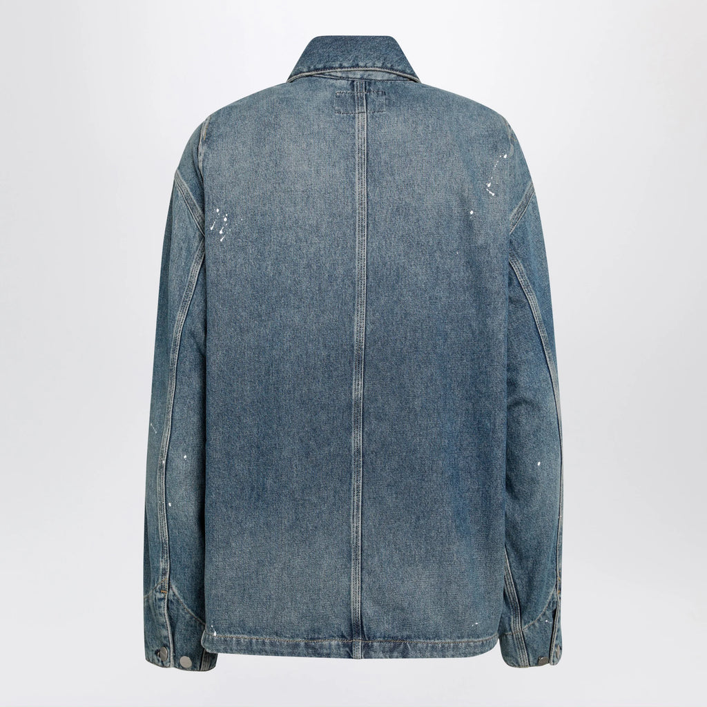 Carhartt WIP OG Michigan jacket in blue destroyed denim
