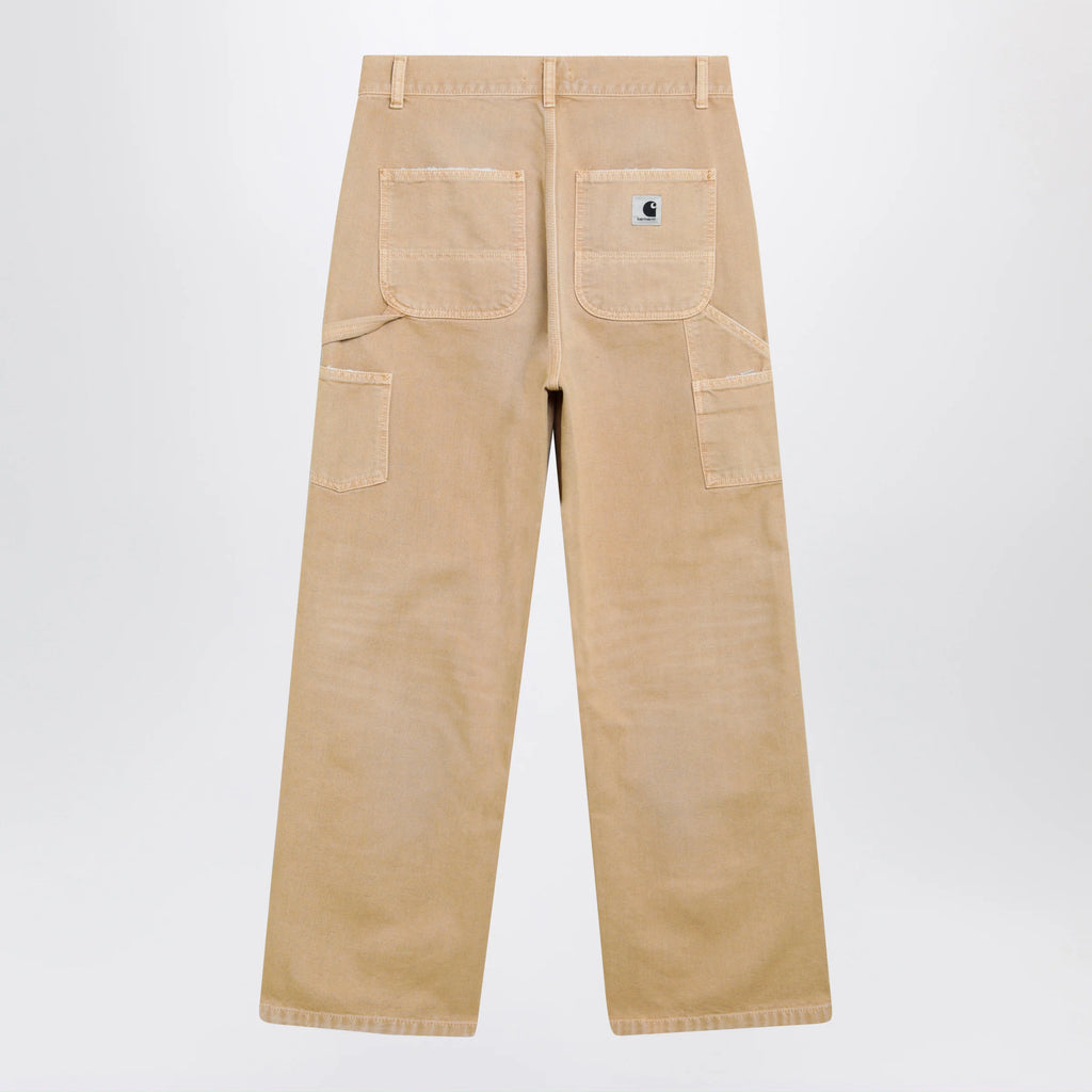 Carhartt WIP Women’s Brandon Double Knee wide-leg canvas pants in dusty brown