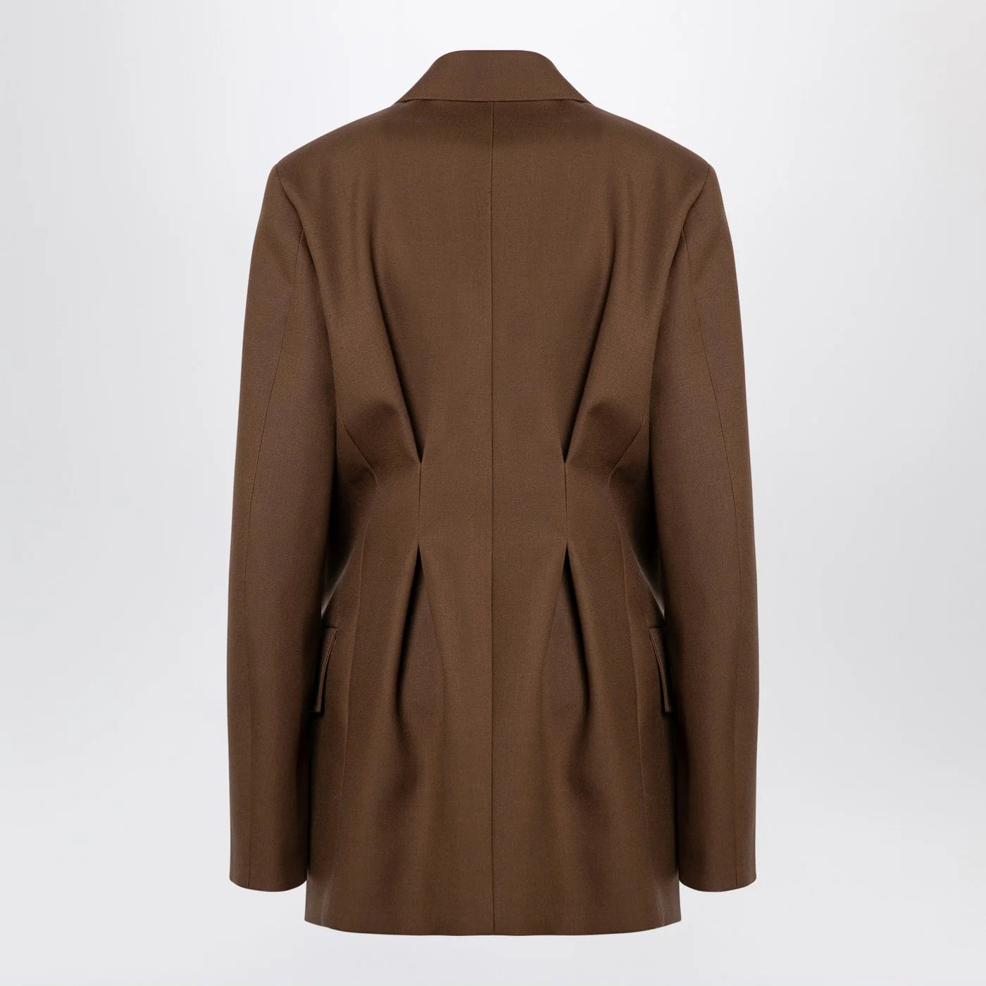 Jil Sander Brown wool double-breasted jacket