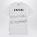 Moschino White cotton T-shirt with logo