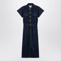 GANNI Blue midi dress in organic denim