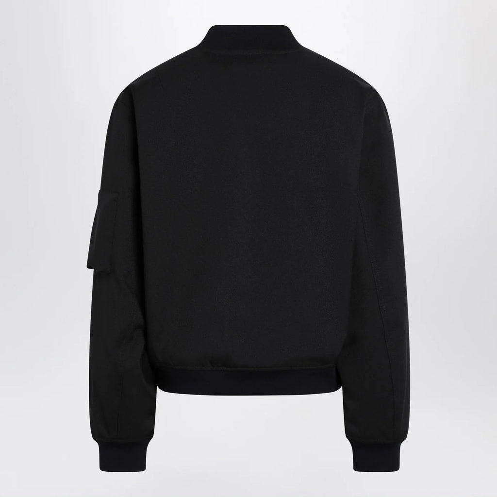 Jil Sander Dark blue zipped bomber jacket