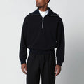 Jil Sander Navy blue half-zip sweatshirt
