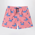 MC2 Saint Barth Striped swimsuit with crabs