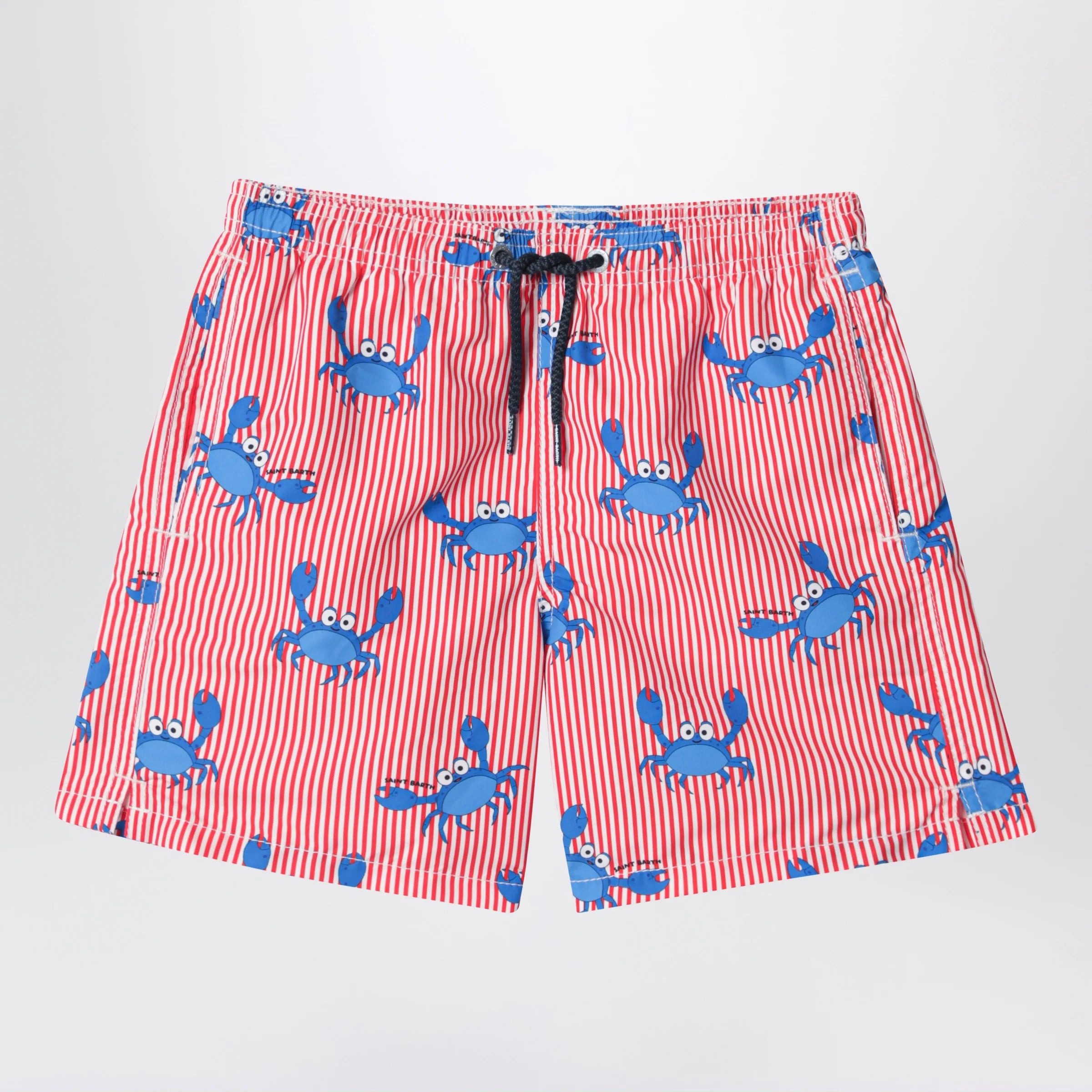 MC2 Saint Barth Striped swimsuit with crabs