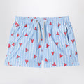 MC2 Saint Barth Light blue Jean swim shorts with crab print