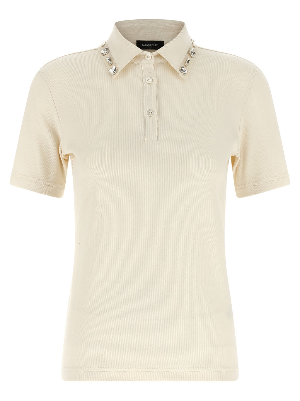 Fabiana Filippi Crystal Collar Polo Shirt