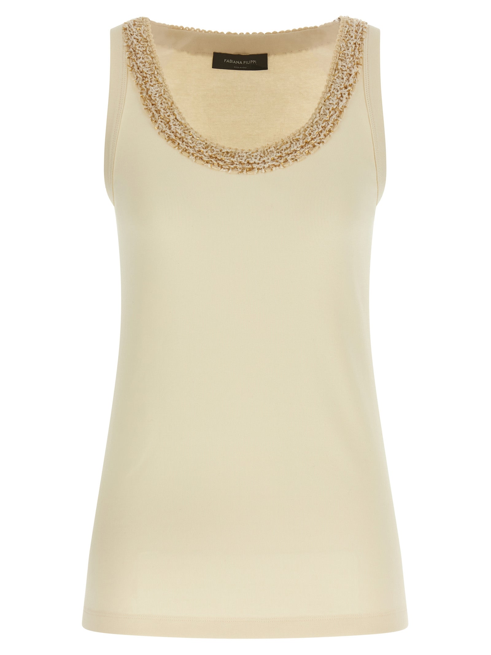 Fabiana Filippi Tweed Insert Top