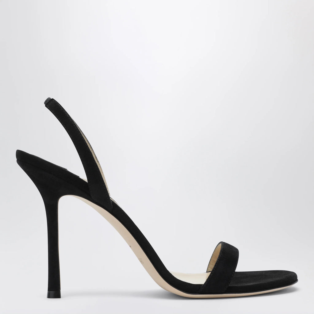 Jimmy Choo Jenn 100 black suede sandals