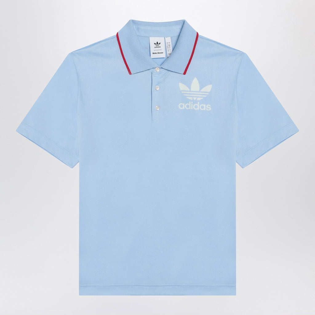 adidas by Wales Bonner Light blue polo shirt with logo