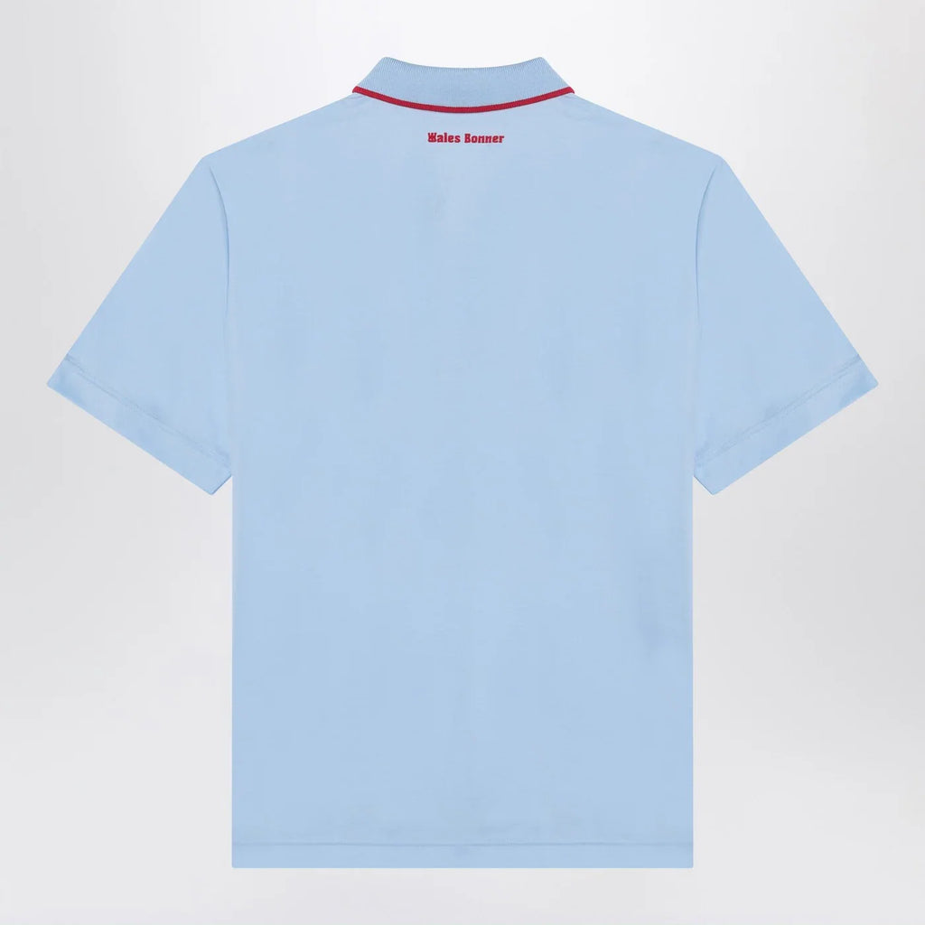 adidas by Wales Bonner Light blue polo shirt with logo