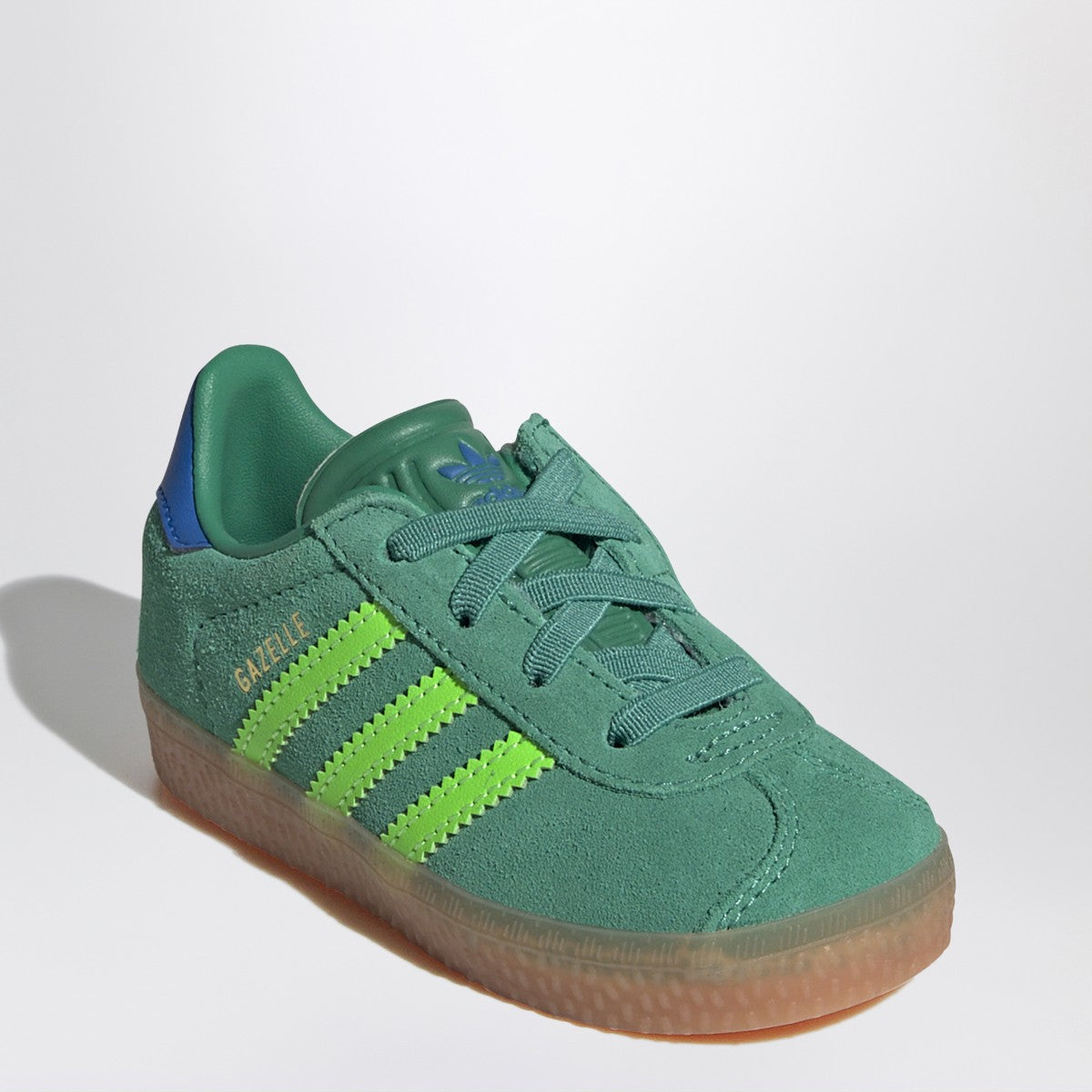 adidas Originals Green Gazelle sneaker with elastic laces