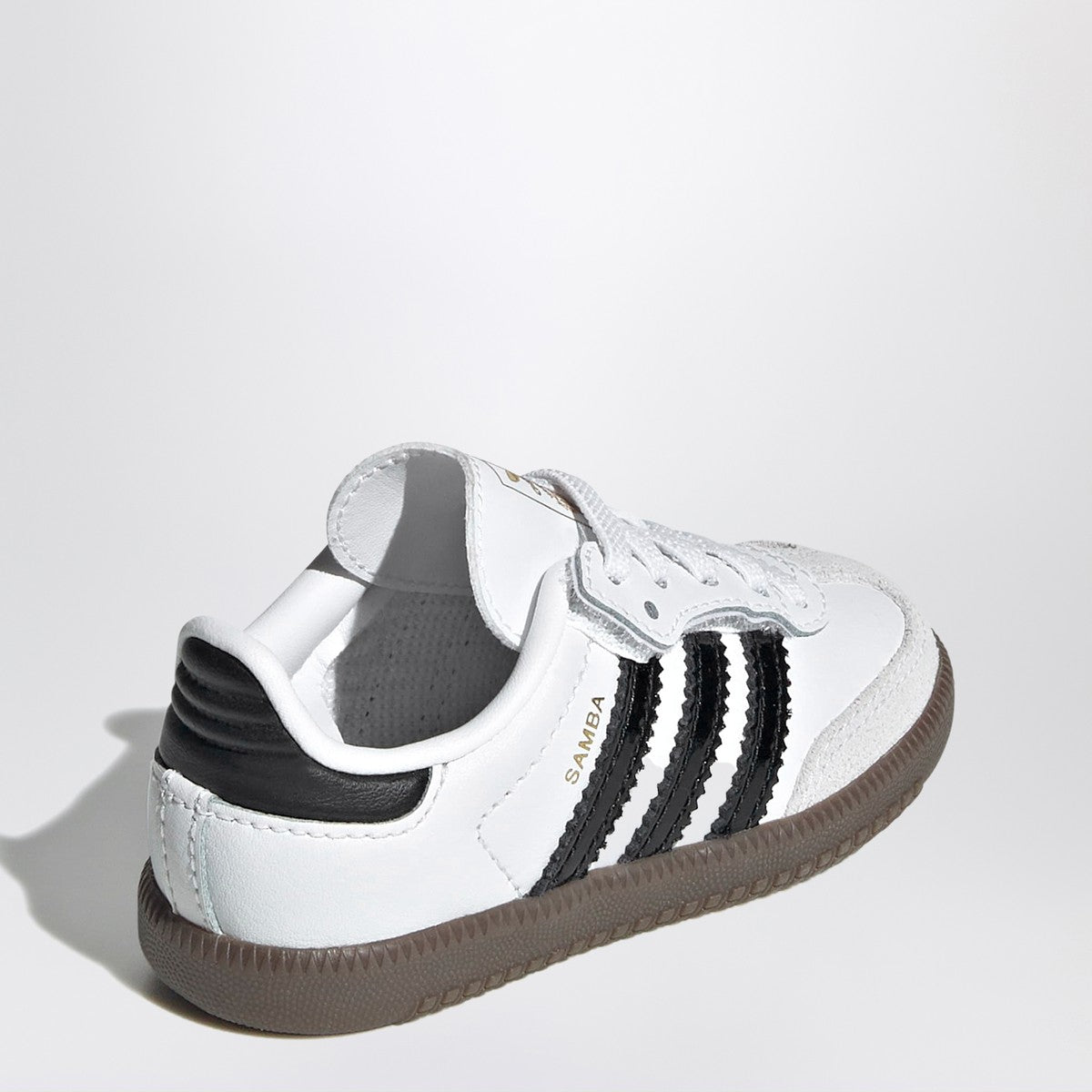 adidas Originals Samba white/black sneakers with elastic laces