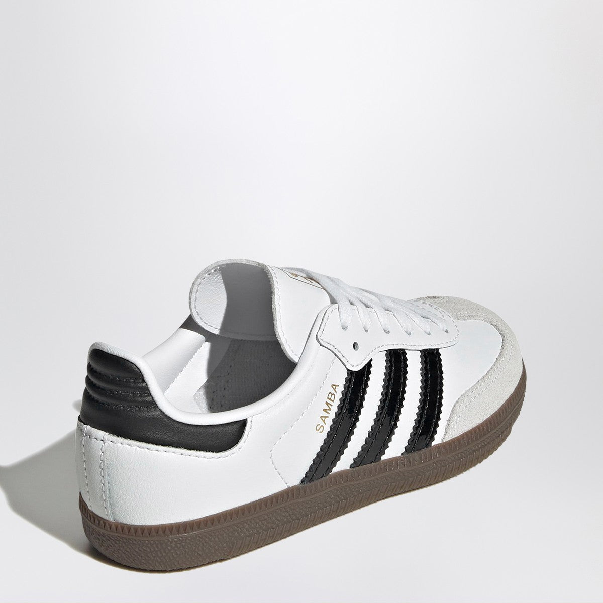 adidas Originals Samba white/black sneakers with elastic laces