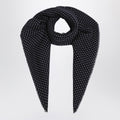 Destin Dark burgundy wool polka-dot bandana